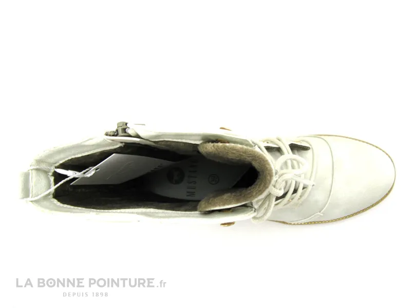 Achat chaussures Mustang Shoes Femme Bottine, vente Mustang 1402 501 203 Glace - Bottine blanche Femme
