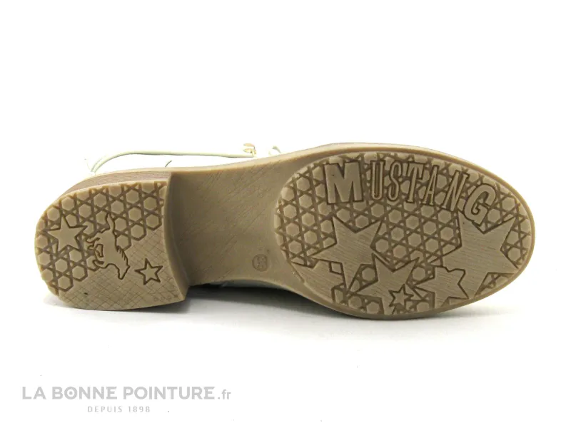 Achat chaussures Mustang Shoes Femme Bottine, vente Mustang 1402 501 203 Glace - Bottine blanche Femme